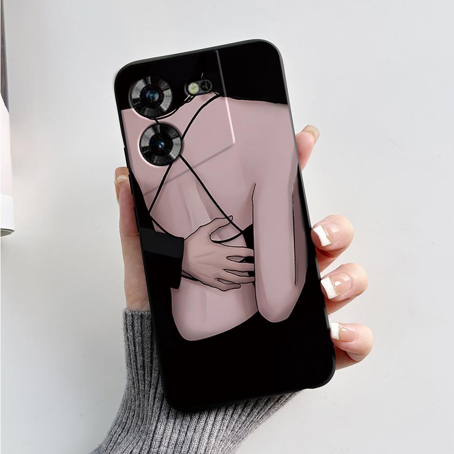 For Tecno Pova 5 Case LH7n Silicone Phone Case Stylish Pattern Slim Soft Black Funda Cover For Tecno Pova 5 4G 2023 Pova5 Capa