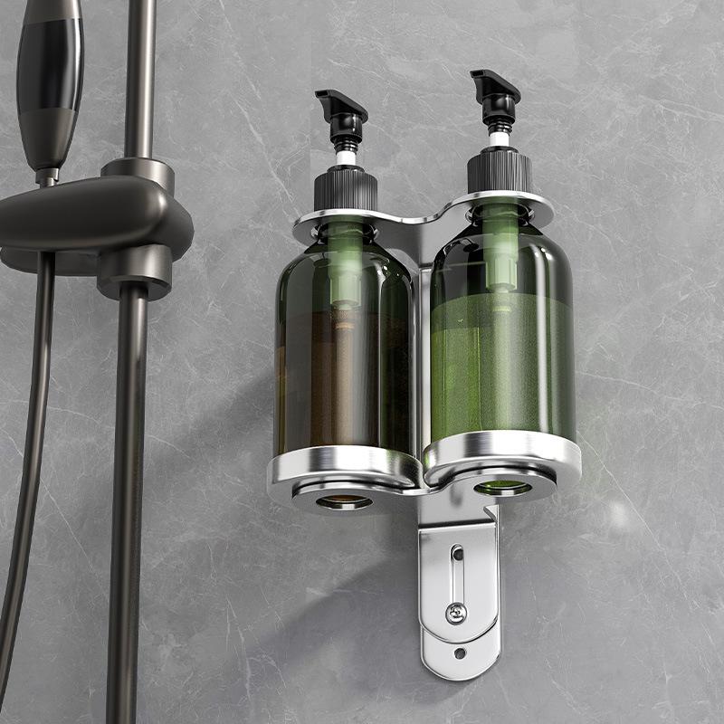 Punch-Free 304 Stainless Steel Wall-Mounted Soap & Sanitizer Dispenser
