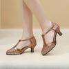 Damenschuhe für New Adult, weiche Sohle, Latin Dance Schuhe, für drinnen und draußen, Square Dance, High Heels Tanzschuhe, Gesellschaftstanz