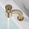 Gebürstetes Gold Messing Badezimmerarmatur Grau Kreativ Mode Waschbeckenarmatur Einzel Loch Warm und Kalt Gesicht Waschen Becken Toilettenarmatur