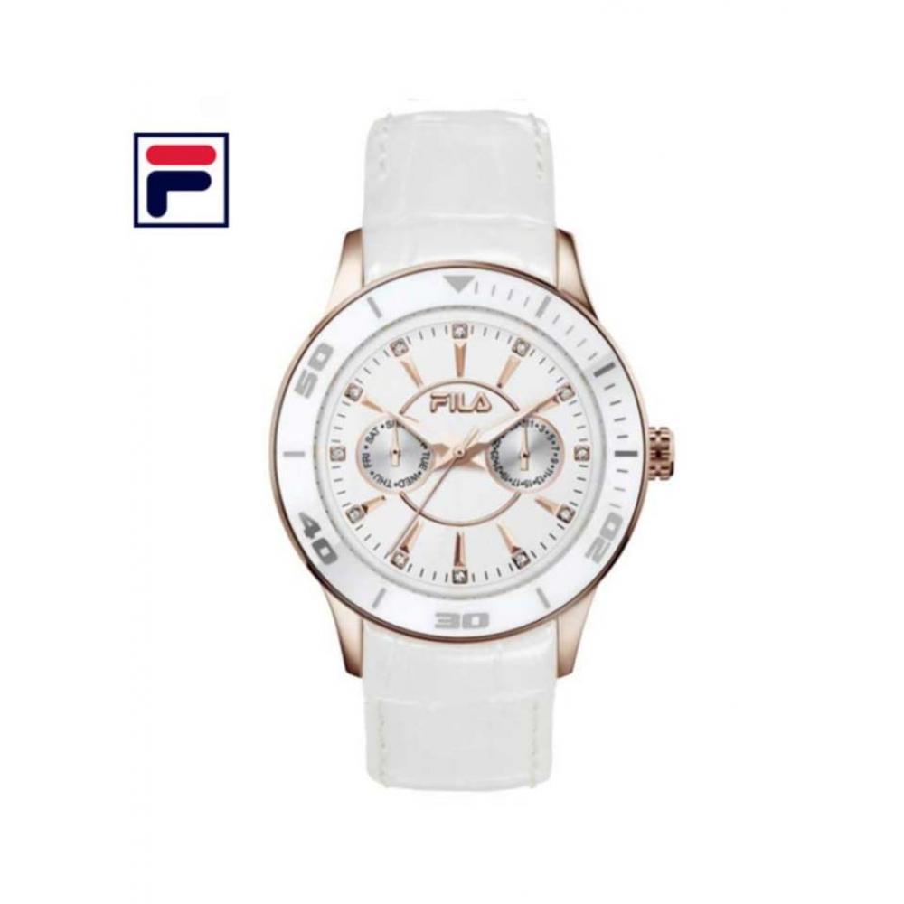 

Fila Men S Leather Band Watch Fca 38 047 002