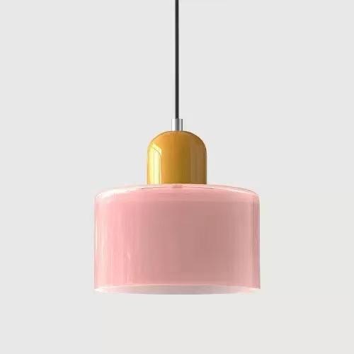 Vintage design kolorowy szklany zwis Nordic luksusowa restauracja dekoracja domu różowy pomarańczowy zielony biały zwis
