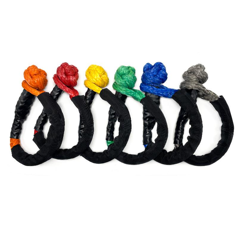 Quick Release 11mm Uhmwpe Soft Tow Shackle 33000lbs Capacity Emergency Tool Kit for Car 125517