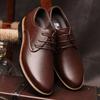 Spring men's casual shoes lace-up men's business leather shoes men's low-top breathable casual shoes dress men's leather shoes tide