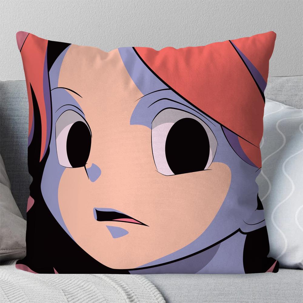 1 Stück A-AOKIZY Animationskunst Kissenbezug Quadratisches Kissen Schlafzimmer Sofa Freizeit Komfortkissen Auto Wohnzimmer Heimdekoration 40X40
