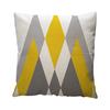 Yellow Geometric Pattern Throw Pillow Case Cushion Cover Home Decor Cotton Linen