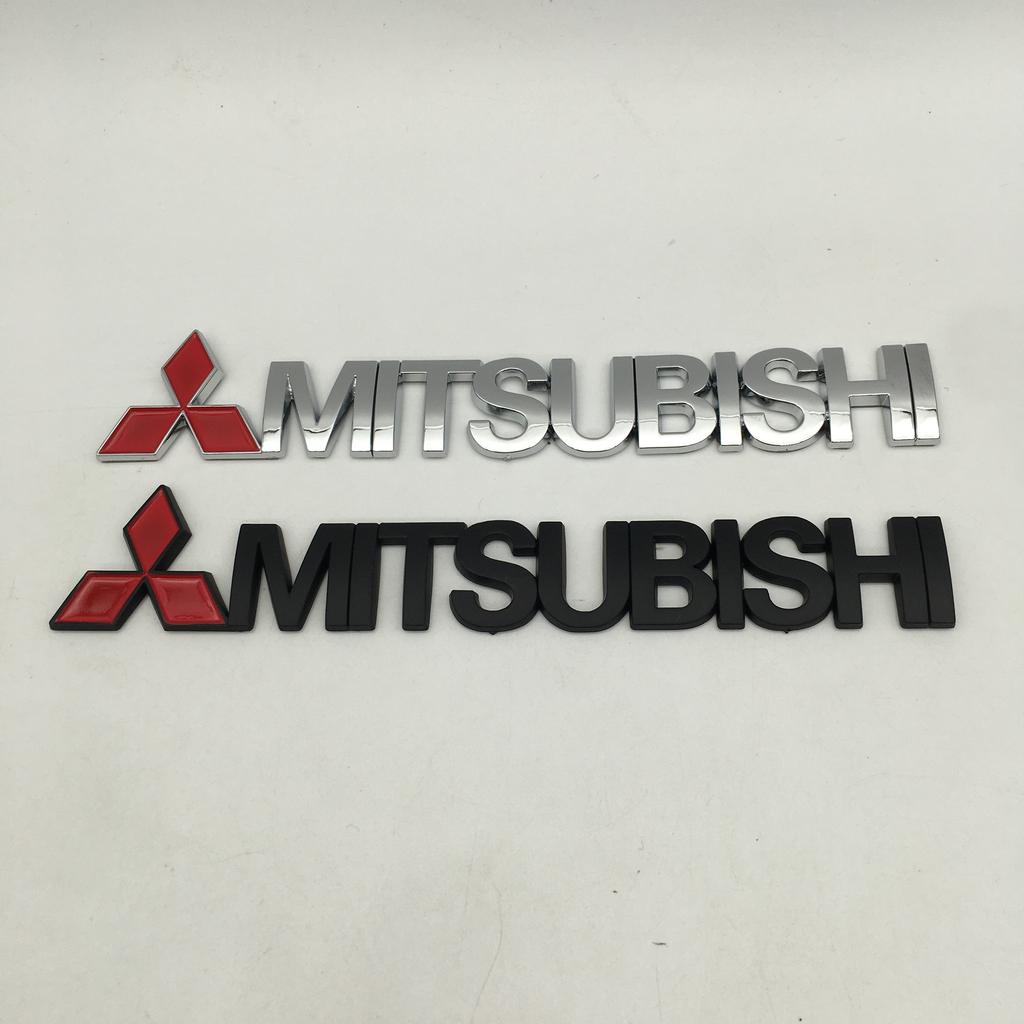 1 pièce ABS 3D pour lettres de voiture Mitsubishi emblème arrière Tail Truck badge autocollant Décalcomanie styling accessoires auto