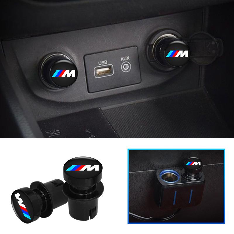 FA8Car Cigarette Lighter Cover Dustproof Cap Accessory For BMW M 50th Anniversary X1 X3 X4 X6 E90 E91 I3 I4 F30 F48 F30 F10 E30 G10