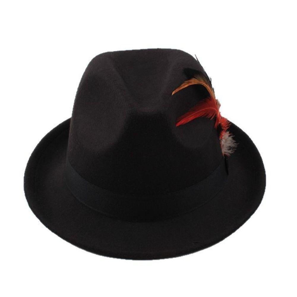 Panama Feder Dekorationen Fedora Hut Fedora Hut Eimerhut Wollzylinder Cowgirl Party Dekorationen