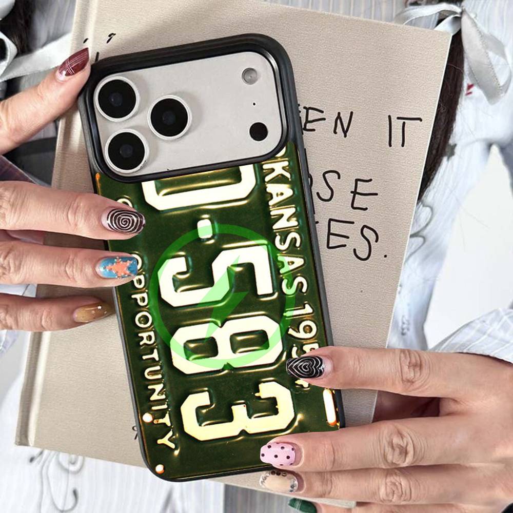 

Retro Vintage License Plate For Magsafe Wireless Charge Case For iPhone 17 16 15 14 13 12 11 15 Pro Max Magnetic Cover iPhone 14 pro
