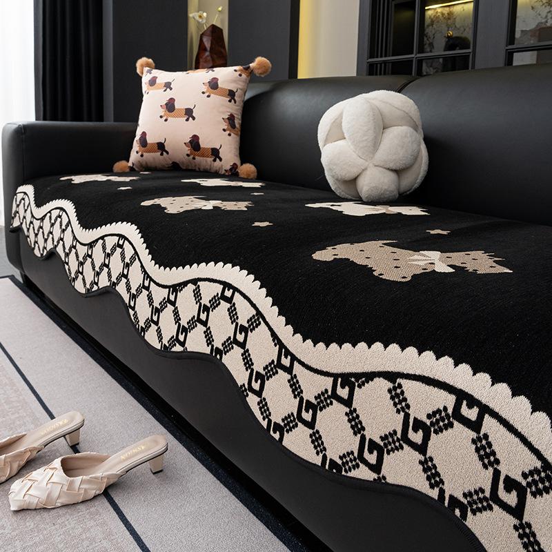 Neues Speziell geformtes Leder-Sofakissen, Universell für alle Jahreszeiten, Leichter Luxus, Hochwertiger Bezugsstoff, Gerade Reihe Einteiliges Sitzkissen