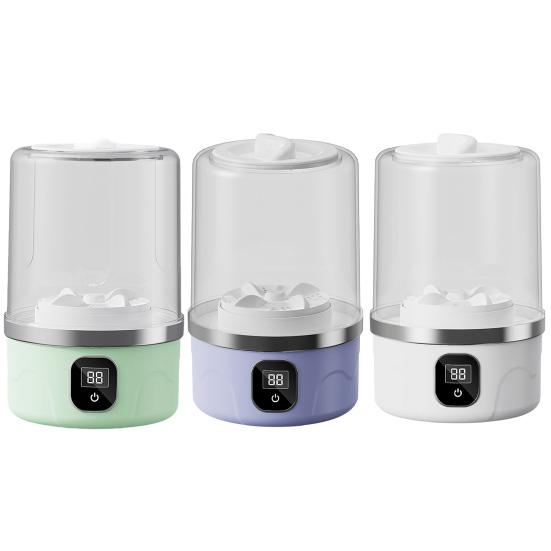 Portable Underwear Washer Rechargeable Cordless Mini Washing Machine Travel Laundry Machine Mini Washer with LED Display for Cleaning Underwear Small