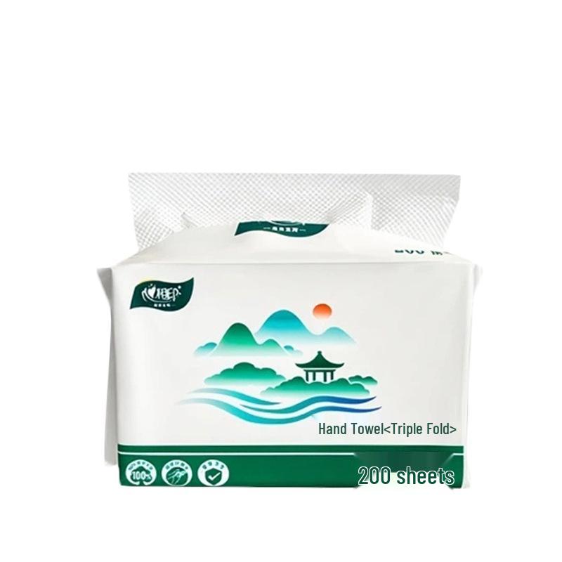 Xin Xiang Yin Hand Wipes: 200 Thick, Absorbent Sheets from Virgin Wood Pulp for Hotel and Home Use - Large Economy Pack