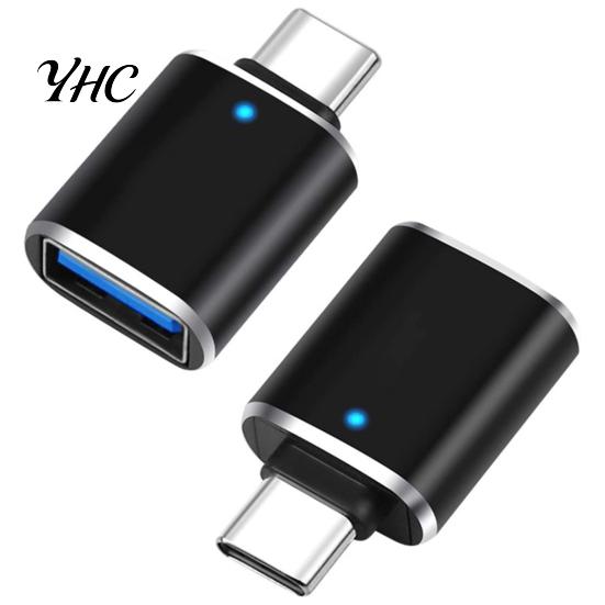 Phone Converter Adapter OTG Multi-purpose High-speed Transmission Type-C To USB Mini Flash Drive Reader with Indicator Light for Smartphone