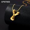 Personalized Gold-Plated Titanium Letter Necklace for Women - Fashionable Clavicle Chain Jewelry