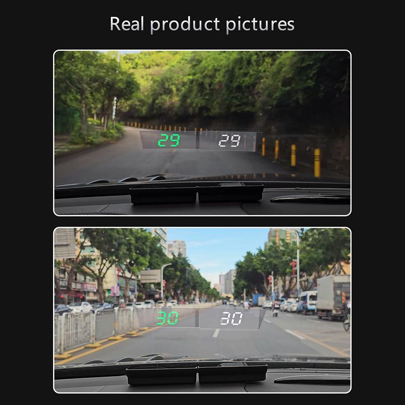 Car Digital Speedometer Head Up Display Vehicles Speed Gauge Hud Windshield Projector For Truck Gps Driving Assistance Tool
