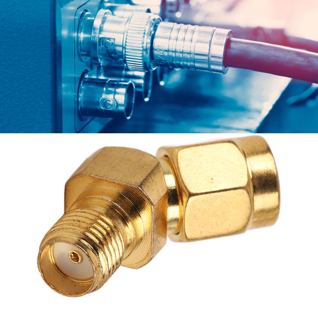 SMA 45° Male to Female Connector Wide Frequency Band Stable Male to Female Connector for Antenna Met