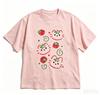 Aesthetic Cute Cat Tomato Graphic Vintage Loose Oversized Unisex Print Tshirts For Unisex Unisex Fashion Hip Hop Trendy