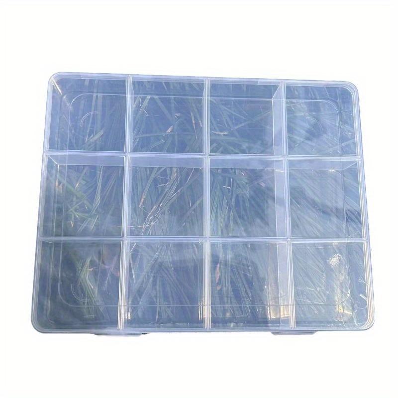 Contenitore Versatile a 12 Scomparti con Slot per Carte, per Perline Vetro e Accessori Fai da Te Organizer Trasparente per Gioielli