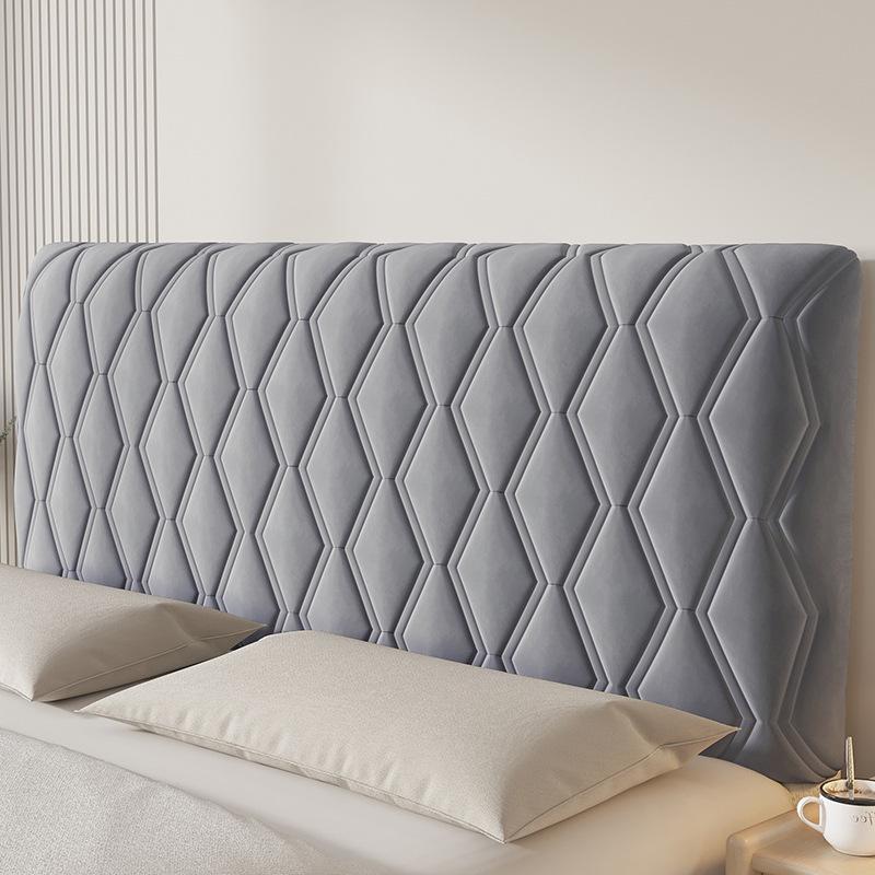 Lux Quilted Bed Headboard Cover: Thick, Soft Padding for Wood Backrest – Universal, All-Season Dust Cover.