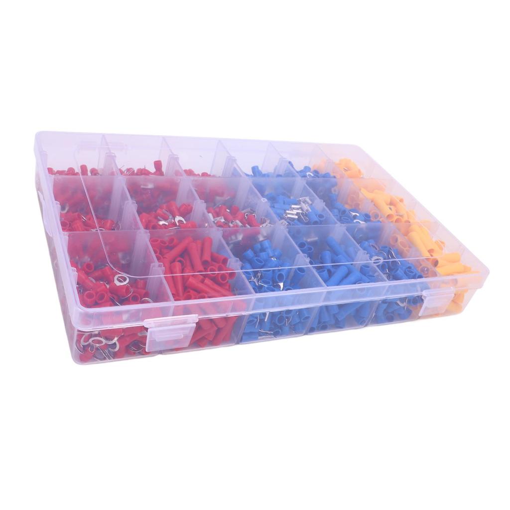 1500Pcs Pre Insulated Wiring Connectors Secure Connection Insulated Wire Crimp Terminals for Marine