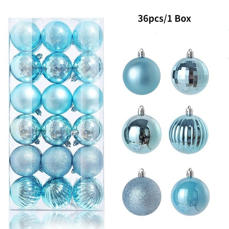 24/36Pcs Christmas Balls 4CM Ball Christmas Tree Pendant Ornaments for Home Party Decor 2025 New Year Navidad Gifts Accessories