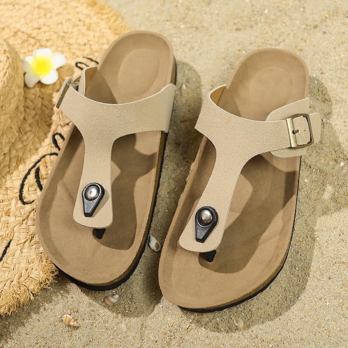 

Модные классические шлепанцы Birken с ремешком-пряжкой, женские, с мягкой пробковой стелькой, сандалии-вьетнамки, женский брендовый дизайн, комфортные, пляжные шлепанцы 43 хаки