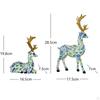 2 Pieces Reindeer Statues Figurines Vivid European Deer Lover Sculpture Table Centerpiece for