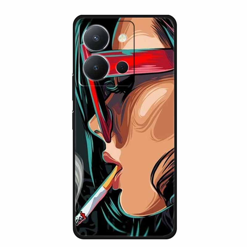 For Vivo Y36 4G Case Animals TPU Soft Cover Silicone Phone Cases For VivoY36 4G Russian Version Shockproof Protector Wolf Coque