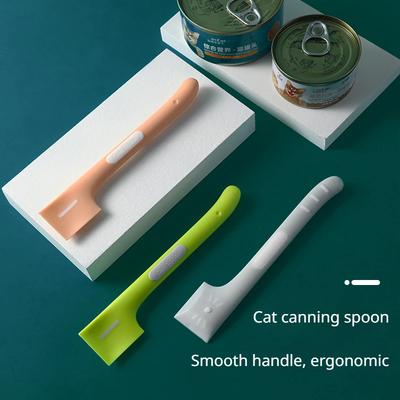 Cuchara para Conservas para Gatos Comida Húmeda para Perros Alimentación para Mascotas Remover Cuchara para Gatos de Mango Largo Abrelatas Tapa Cuchara para Conservas para Mascotas