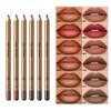 12 Color Lip Liner Pencil Set, Waterproof Long Lasting Matte Nude Lip Pencil for Shaping and Contouring Lip Makeup