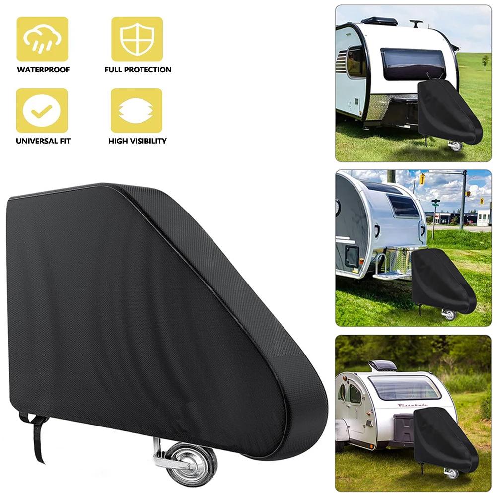 600D Oxford Cloth RV Caravan Trailer Hitch Cover Dustproof Rain & Snow Protection Easy To Use Towing Hitch Caravan Tow Cover