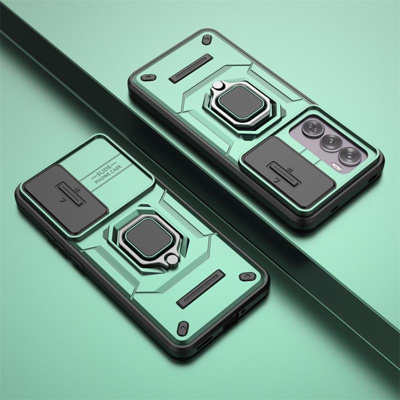 

Для OPPO Reno12 Pro Global Case Slide Camera Len Phone Cases OPPO Reno12 Pro Cover Shockproof Armor PC TPU Cover OPPO Reno12 Pro Reno12 Pro Global зелёный