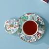 Auratic Happiness Garden Ceramic Lidded Tea Cup Set