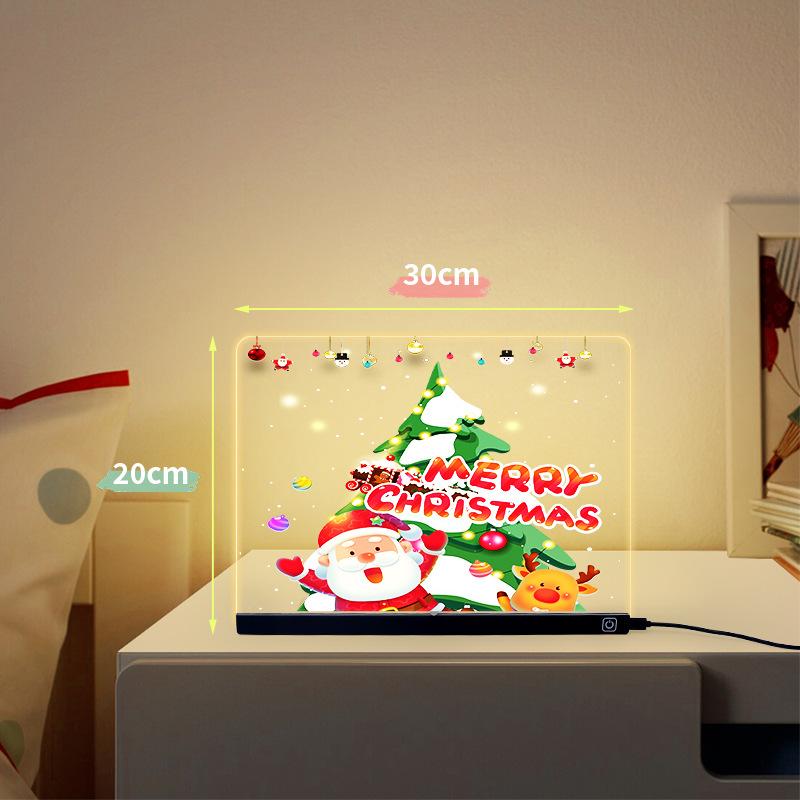 1 Stück Ins Transparent Beleuchtete Acryl Memotafel Löschbare Beleuchtete Werbetafel Handschrift Doodle Nachtlicht