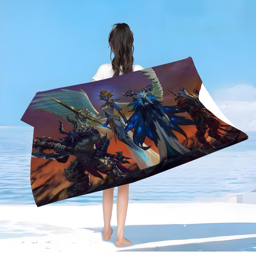 Game World of Warcraft Printed Beach Towels Shower Towel Sauna Travel Spa Microfiber Quick Dry Gym Accessories Cute Room Decor