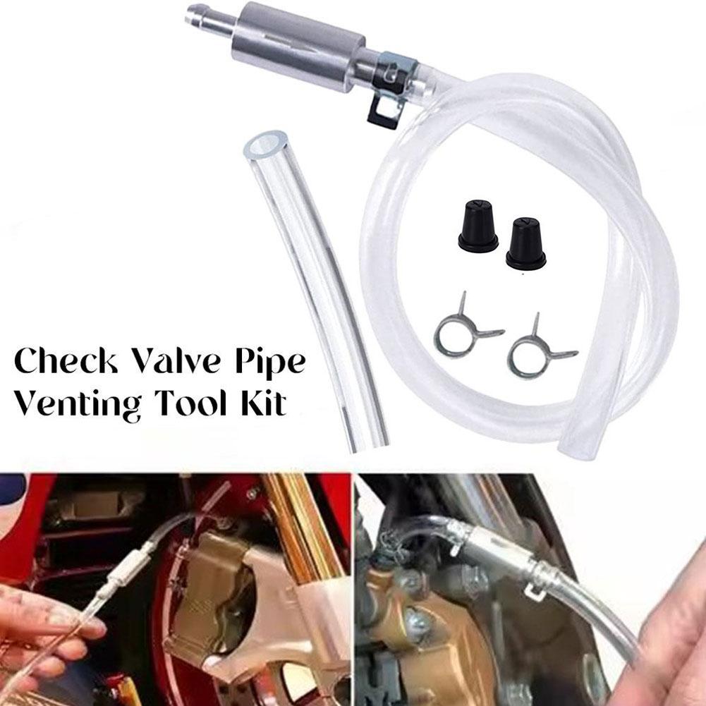 Car Motorcycle Clutch Brake Bleeder Hose Kit With One-Way Non-Return Check Valve Valve Oil Extraction Pipe Car Accessories