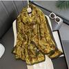 New Spring Women Cotton Scarf Beach Hijab Shawls and Wraps  Luxury Brand Flower Female Foulard Echarpe Designer Bandana