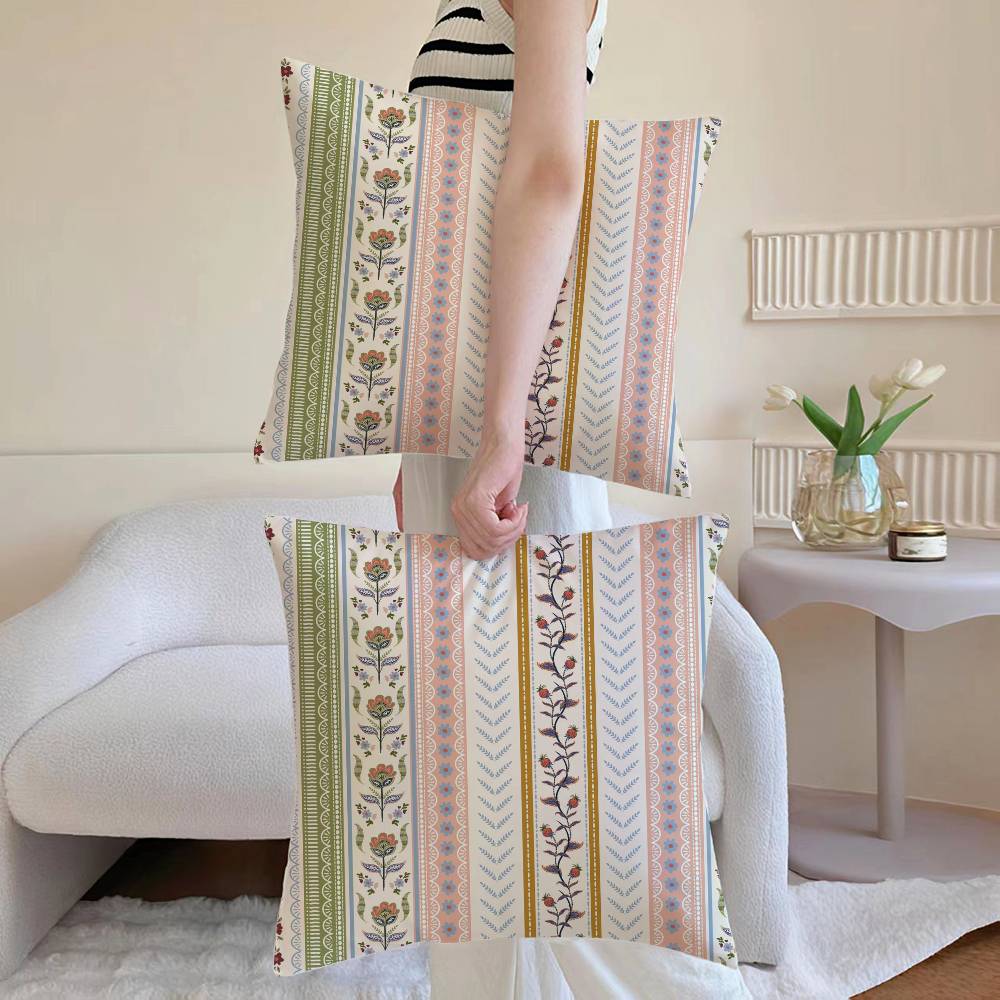 Bohemia Pillow Case Sofa and Living Room Decorative Cushion Covers Dust-proof and Mite-proof Invisible Zipper