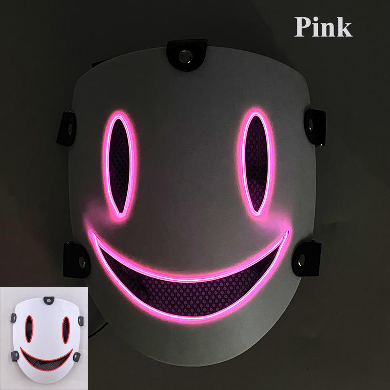 LED High Rise Invasion Mask Cosplay High Rise Invasion Anime Costume Accessories Mask Luminous Flashing Mask for Halloween Props