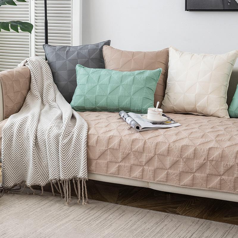 Fabric Quilted Sofa Cushion Four Seasons Leather Sofa Cushion Simple Modern Fabric Sofa Cover
