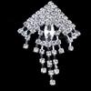 Korean Chain Heart Chain Metal Tassel Brooch For Women Men Suit Decoration Tassel Chain Metal Bead Pin Cloth Jewelry Accessories