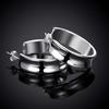 925 Silver Smooth Ceocle Circle Earrings For Women Fashion Jewelry Gifts