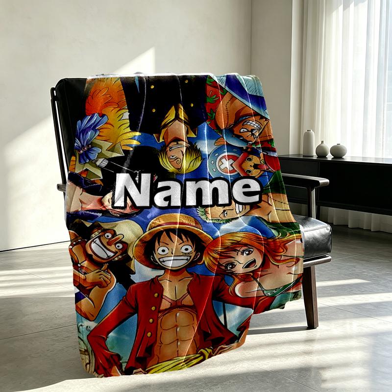 Custom Name Personalized One Piece Print Blanket, Home Decor, Bedroom, Sofa, Camping, Couch, Gifts for Birthday Christmas