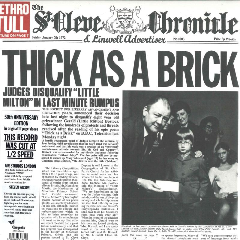 

LP Record JETHRO TULL - Thick As A Brick 0190296323317 Chrysalis 2022 Europe Rock