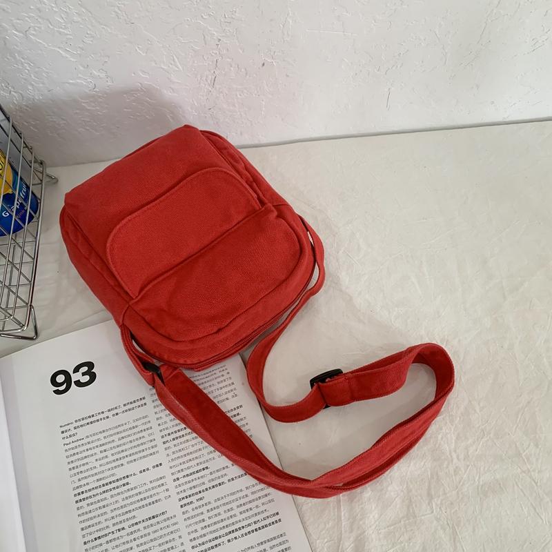 Handytasche Einfarbig Umhängetasche Canvas-Tasche Damen Schultertasche Kleine Tasche