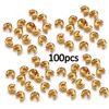 100pcs/20pcs Gold Color Stainless Steel Open Crimp End Beads Covers Stopper Spacer Beads for DIY Jewelry Making Wholesale