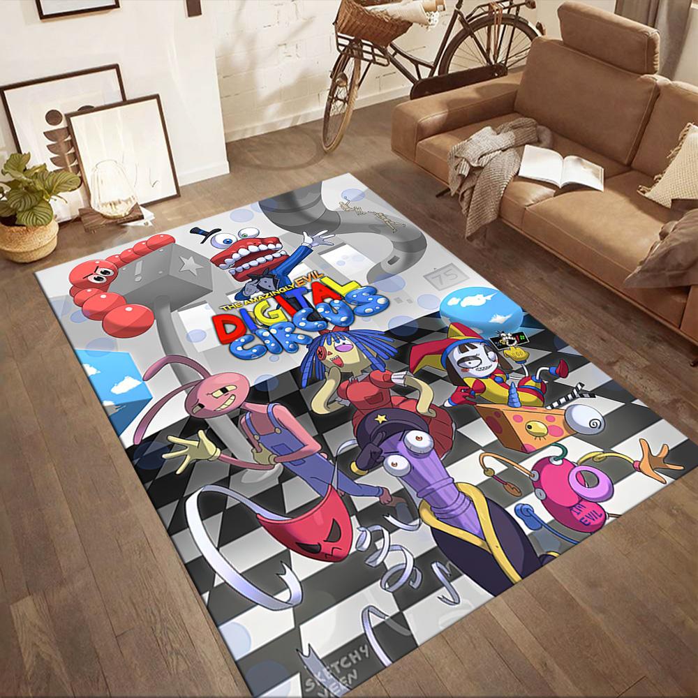Digital Circus Floor Mat Suitable For Decorate Room Kitchen Outdoor Playrooms Antislip Carpet Anime Office Decor