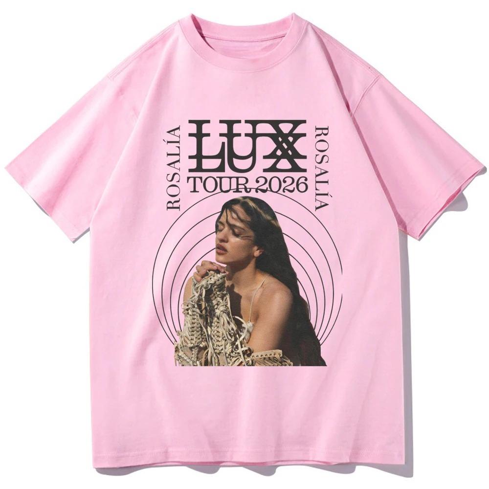 

Summer Fashion Trendy Tee Rosalia LUX Tour 2026 T-shirt Unisex Women Harajuku Hip Hop Streetwear Short Sleeve O-neck Casual Shirt 4XL