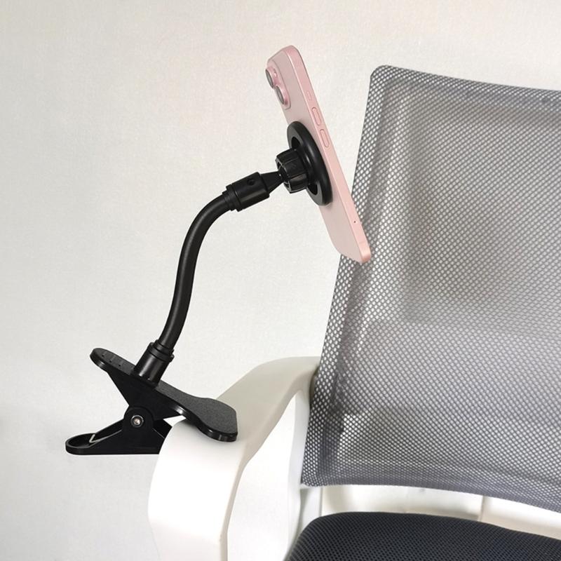 Adjustable Magnetic Phone Stand Desktop Chair Watching Support Bracket Featuring 360 Degree Rotation For Any Environment